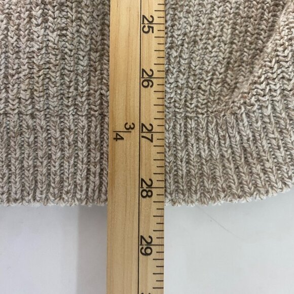 Vintage Eddie Bauer Cotton Knit Sweater Mens L Oatmeal 1/4 Button USA Preppy Fal - Picture 6 of 7